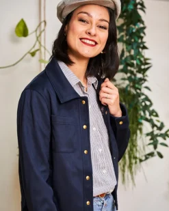 Minuit sur Terre Jackets & Coats<Camille Bleu Minuit