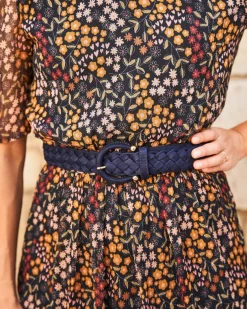 Minuit sur Terre Belts<Tressée Bleu Minuit