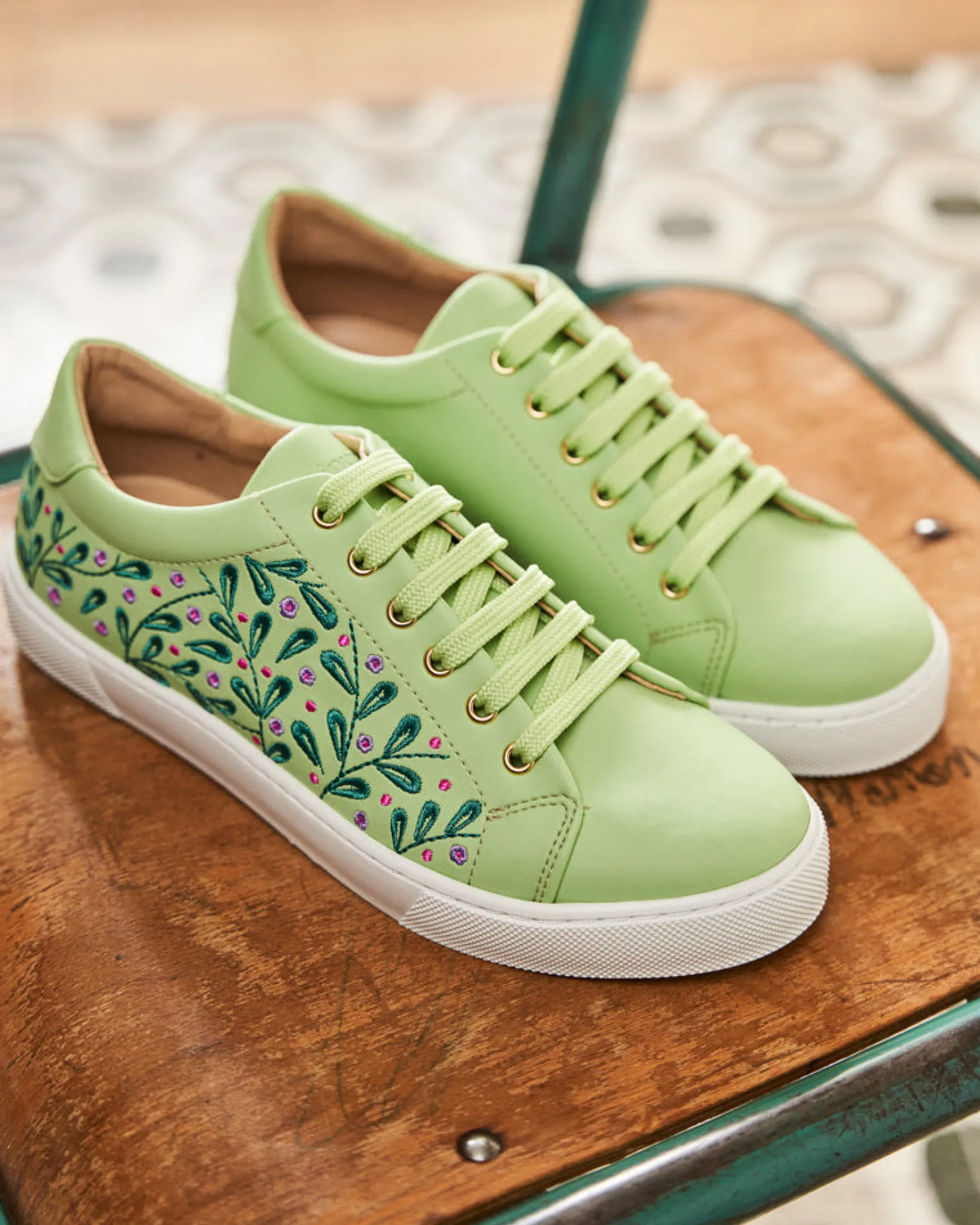 Minuit sur Terre Sneakers<Virevolte Feuillage Vert