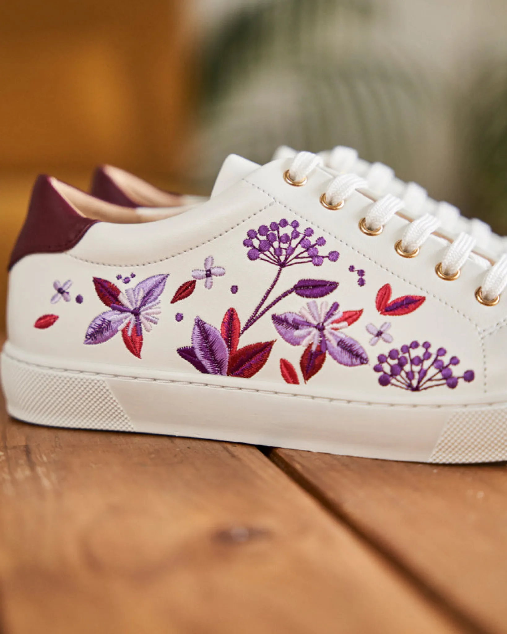 Minuit sur Terre Sneakers<Virevolte Florescence Bordeaux
