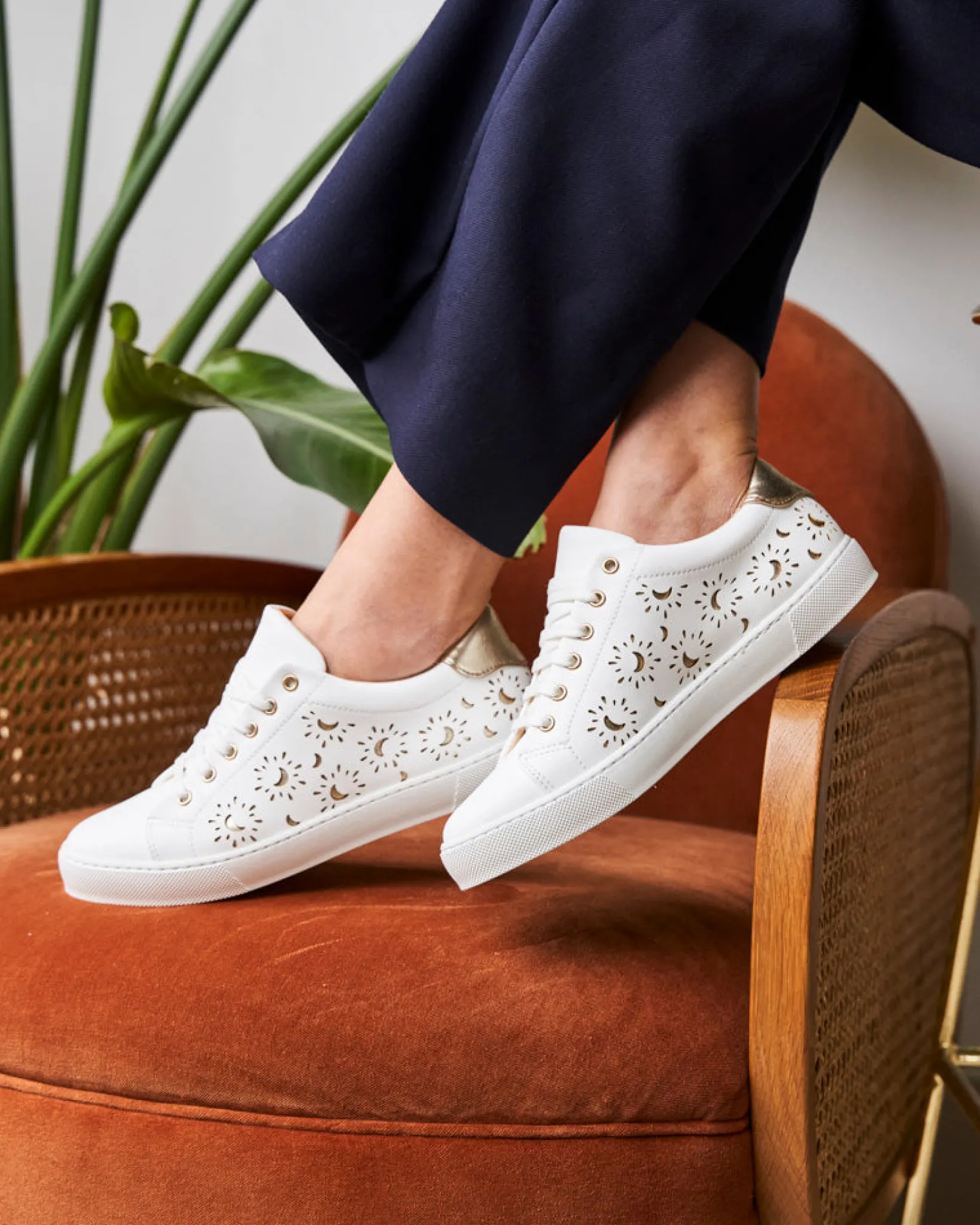 Minuit sur Terre Sneakers<Virevolte Lunes Or