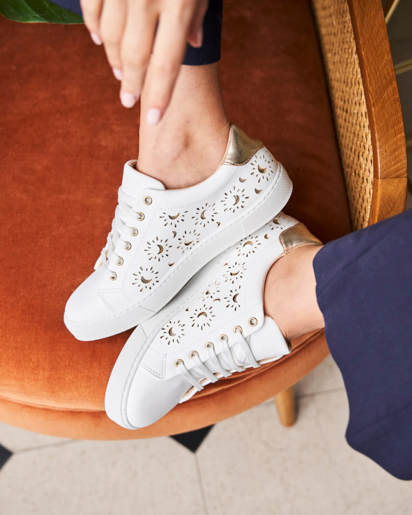 Minuit sur Terre Sneakers<Virevolte Lunes Or